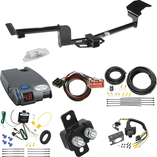 Se adapta al paquete de enganche de remolque Lincoln MKT 2012-2014 con control de freno Tekonsha Primus IQ + adaptador BC Plug &amp; Play + cableado RV de 7 vías de Reese Towpower