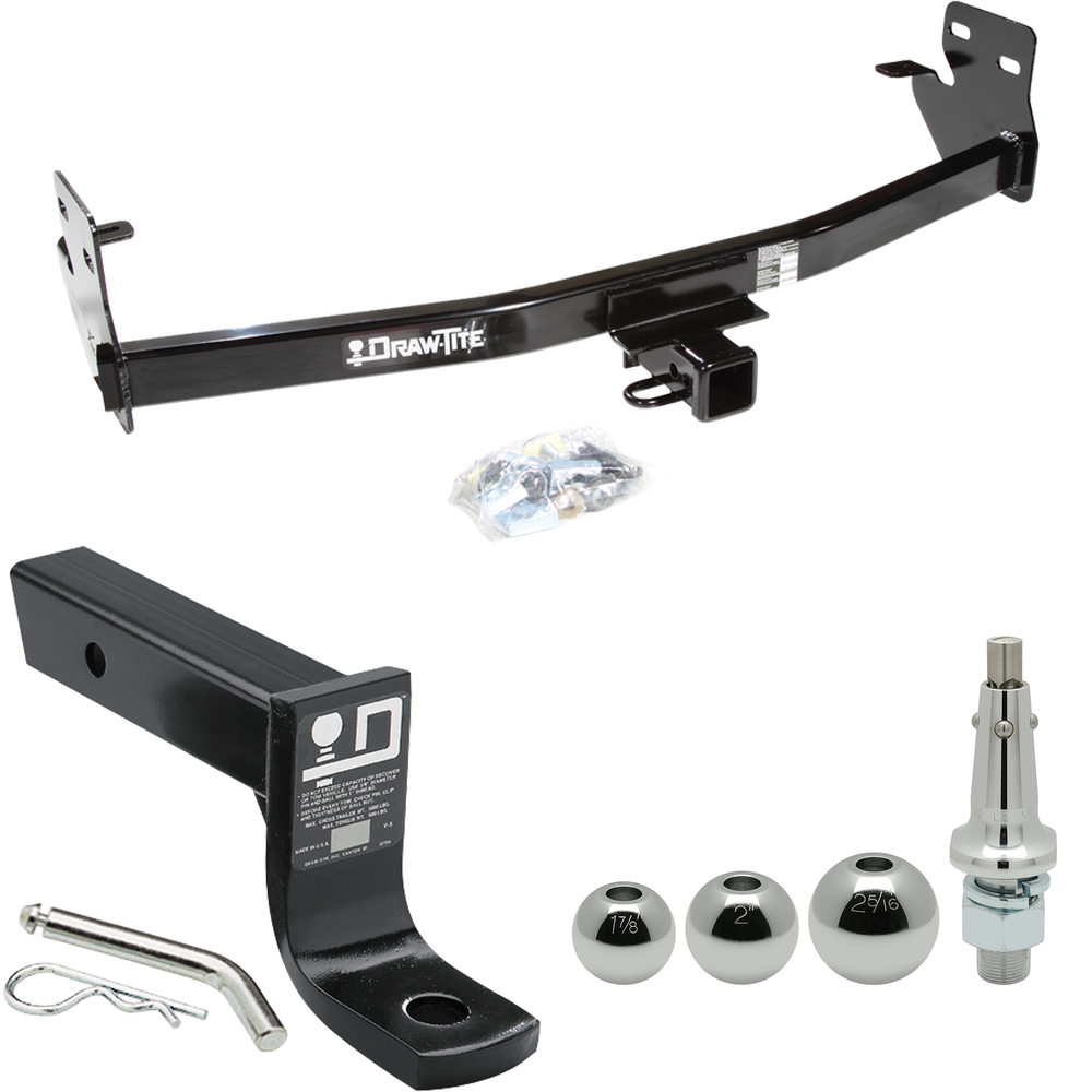 Fits 2006-2006 Isuzu i-350 Trailer Hitch Tow PKG w/ Ball Mount w/ 4" Drop + Interchangeable Ball 1-7/8" & 2" & 2-5/16" By Draw-Tite