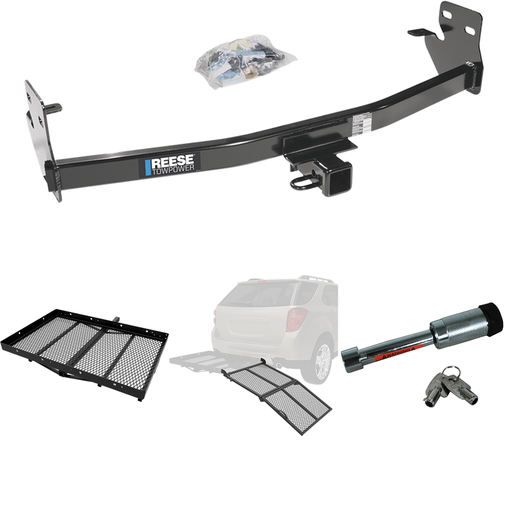 Fits 2006-2006 Isuzu i-280 Trailer Hitch Tow PKG w/ Cargo Carrier + Bi-Fold Ramp + Hitch Lock By Reese Towpower