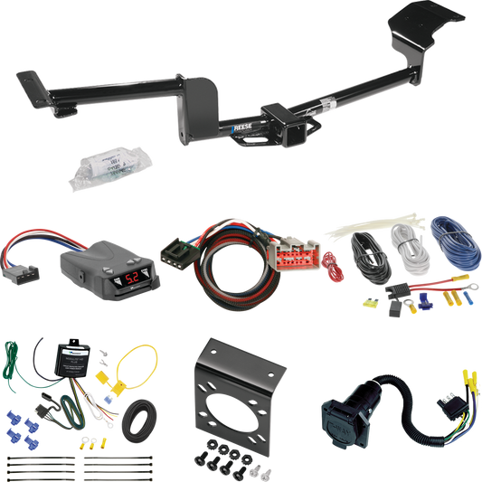 Fits 2012-2014 Lincoln MKT Trailer Hitch Tow PKG w/ Tekonsha Brakeman IV Brake Control + Plug & Play BC Adapter + 7-Way RV Wiring By Reese Towpower