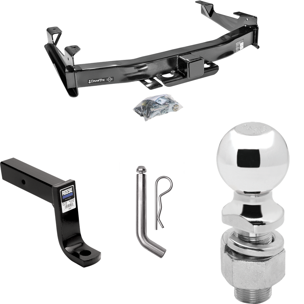 Fits 2003-2006 Chevrolet Silverado 3500 Trailer Hitch Tow PKG w/ Ball Mount w/ 7-3/4" Drop + Pin/Clip + 2-5/16" Ball (For (Classic) Models) By Draw-Tite