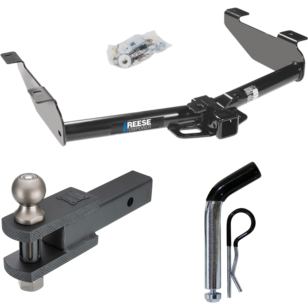 Fits 2001-2002 Chevrolet Silverado 3500 Trailer Hitch Tow PKG w/ Clevis Hitch Ball Mount w/ 2" Ball + Pin/Clip By Reese Towpower