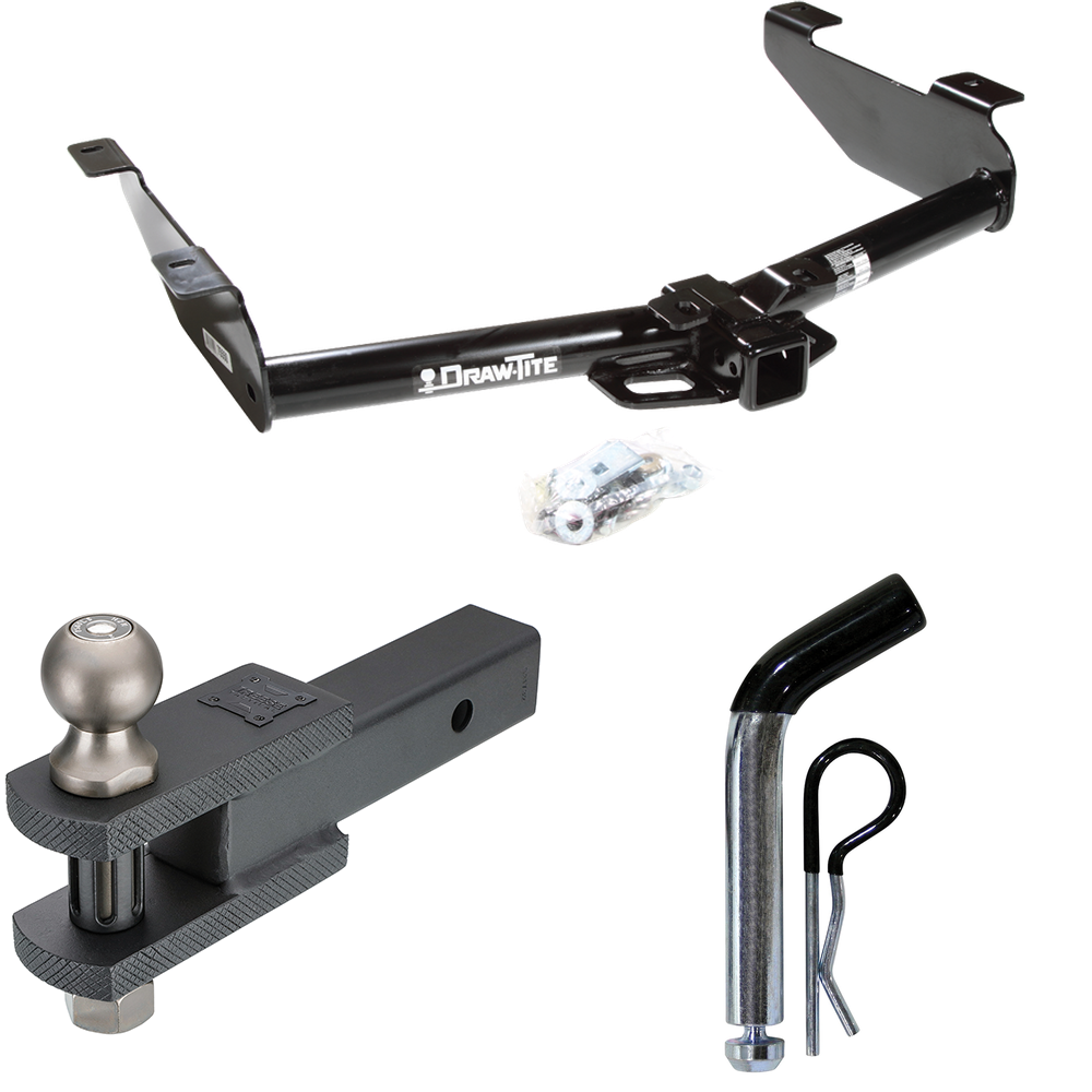 Fits 2001-2002 Chevrolet Silverado 2500 HD Trailer Hitch Tow PKG w/ Clevis Hitch Ball Mount w/ 2" Ball + Pin/Clip By Draw-Tite