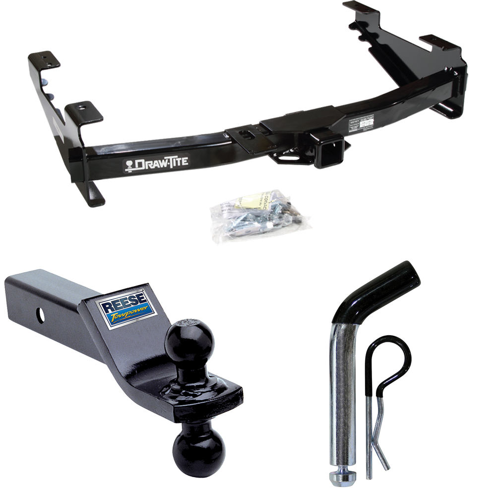 Fits 2003-2007 GMC Sierra 2500 HD Trailer Hitch Tow PKG w/ Dual Ball Ball Mount 1-7/8" & 2" Trailer Balls + Pin/Clip (For (Classic) Models) By Draw-Tite