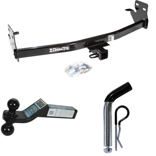 Fits 2007-2008 Isuzu i-370 Trailer Hitch Tow PKG w/ Dual Ball Ball Mount 2" & 2-5/16" Trailer Balls + Pin/Clip By Draw-Tite