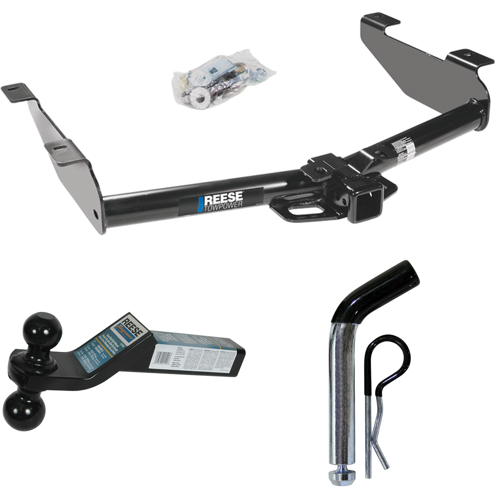 Fits 2007-2010 GMC Sierra 2500 HD Trailer Hitch Tow PKG w/ Dual Ball Ball Mount 2" & 2-5/16" Trailer Balls + Pin/Clip By Reese Towpower