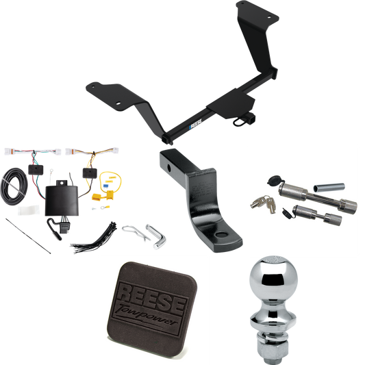 Se adapta al paquete de enganche de remolque KIA K5 2021-2023 con arnés de cableado de 4 planos + barra de tracción + bola de 1-7/8" + cubierta de enganche + enganche doble y cerraduras de acoplador de Reese Towpower