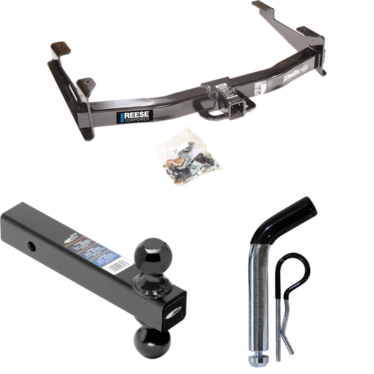 Fits 2001-2002 GMC Sierra 2500 HD Trailer Hitch Tow PKG w/ Dual Ball Ball Mount 2" & 2-5/16" Trailer Balls + Pin/Clip By Reese Towpower