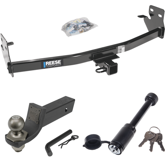 Fits 2007-2008 Isuzu i-290 Trailer Hitch Tow PKG + Interlock Tactical Starter Kit w/ 2" Drop & 2" Ball + Tactical Dogbone Lock By Reese Towpower