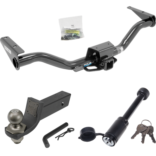 Fits 2015-2022 Chevrolet Colorado Trailer Hitch Tow PKG + Interlock Tactical Starter Kit w/ 2" Drop & 2" Ball + Tactical Dogbone Lock By Reese Towpower