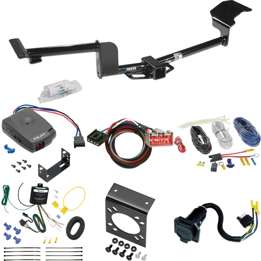 Fits 2012-2014 Lincoln MKT Trailer Hitch Tow PKG w/ Pro Series Pilot Brake Control + Plug & Play BC Adapter + 7-Way RV Wiring By Reese Towpower