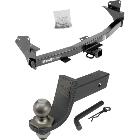 Fits 2015-2022 GMC Canyon Trailer Hitch Tow PKG + Interlock Tactical Starter Kit w/ 3-1/4" Drop & 2" Ball By Draw-Tite