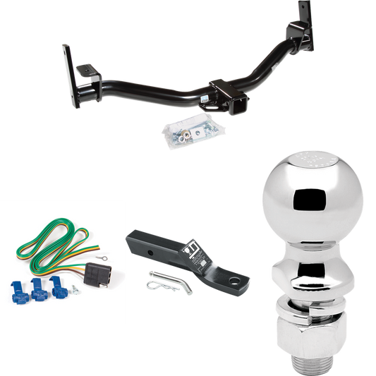 Fits 2004-2005 Ford Explorer Sport Trac Trailer Hitch Tow PKG w/ 4-Flat Wiring + Ball Mount w/ 2" Drop + 2-5/16" Ball By Reese Towpower