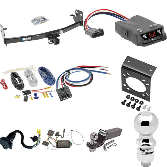 Se adapta al paquete de enganche de remolque Isuzu i-280 2006-2006 con control de freno Tekonsha Brakeman IV + adaptador de cableado BC genérico + cableado RV de 7 vías + soporte de bola y caída de 2" y 2-5/16" de Reese Towpower