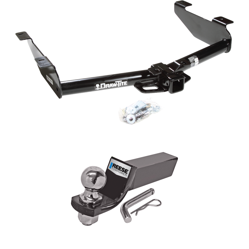 Fits 2001-2002 Chevrolet Silverado 3500 Trailer Hitch Tow PKG w/ Starter Kit Ball Mount w/ 2" Drop & 2" Ball By Draw-Tite