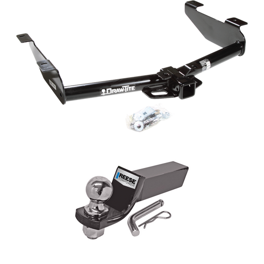 Fits 2001-2002 Chevrolet Silverado 3500 Trailer Hitch Tow PKG w/ Starter Kit Ball Mount w/ 2" Drop & 2" Ball By Draw-Tite