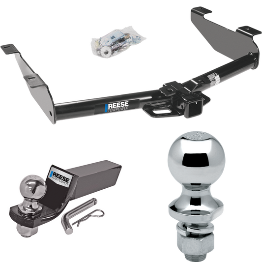 Fits 2003-2007 GMC Sierra 3500 Trailer Hitch Tow PKG w/ Starter Kit Ball Mount w/ 2" Drop & 2" Ball + 1-7/8" Ball (For (Classic) Models) By Reese Towpower