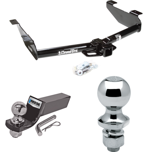 Fits 2007-2010 GMC Sierra 2500 HD Trailer Hitch Tow PKG w/ Starter Kit Ball Mount w/ 2" Drop & 2" Ball + 1-7/8" Ball By Draw-Tite