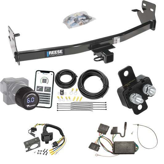 Fits 2007-2008 Isuzu i-290 Trailer Hitch Tow PKG w/ Tekonsha Prodigy iD Bluetooth Wireless Brake Control + 7-Way RV Wiring By Reese Towpower