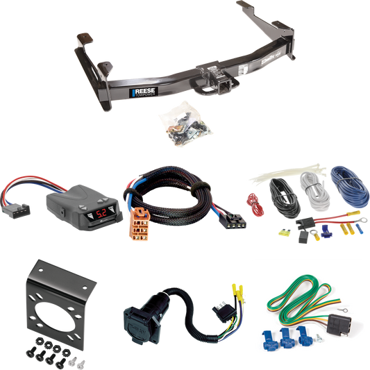 Fits 2003-2007 Chevrolet Silverado 2500 HD Trailer Hitch Tow PKG w/ Tekonsha Brakeman IV Brake Control + Plug & Play BC Adapter + 7-Way RV Wiring (For (Classic) Models) By Reese Towpower