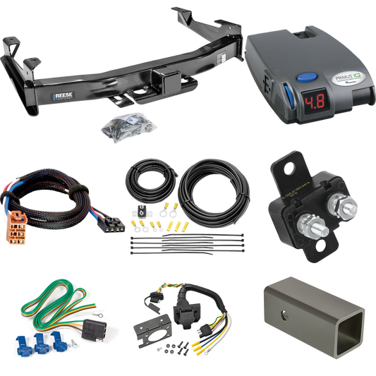 Fits 2003-2007 Chevrolet Silverado 2500 HD Trailer Hitch Tow PKG w/ Tekonsha Primus IQ Brake Control + Plug & Play BC Adapter + 7-Way RV Wiring (For (Classic) Models) By Reese Towpower