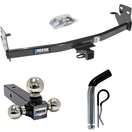 Fits 2007-2008 Isuzu i-290 Trailer Hitch Tow PKG w/ Triple Ball Ball Mount 1-7/8" & 2" & 2-5/16" Trailer Balls + Pin/Clip By Reese Towpower