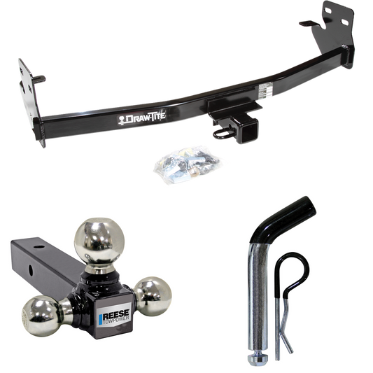 Fits 2004-2012 GMC Canyon Trailer Hitch Tow PKG w/ Triple Ball Ball Mount 1-7/8" & 2" & 2-5/16" Trailer Balls + Pin/Clip By Draw-Tite