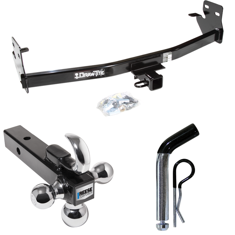 Fits 2006-2006 Isuzu i-350 Trailer Hitch Tow PKG w/ Triple Ball Ball Mount 1-7/8" & 2" & 2-5/16" Trailer Balls w/ Tow Hook + Pin/Clip By Draw-Tite