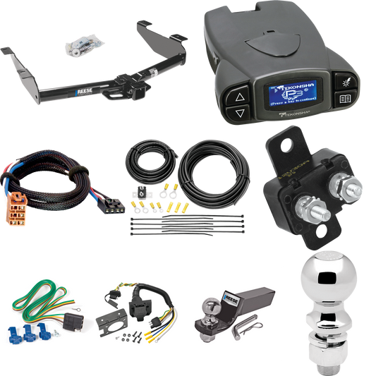 Fits 2003-2007 GMC Sierra 2500 HD Trailer Hitch Tow PKG w/ Tekonsha Prodigy P3 Brake Control + Plug & Play BC Adapter + 7-Way RV Wiring + 2" & 2-5/16" Ball & Drop Mount (For (Classic) Models) By Reese Towpower