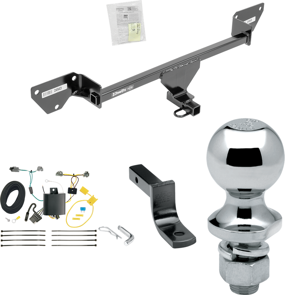 Se adapta al paquete de remolque con enganche de remolque Chevrolet Cruze 2016-2019 con arnés de cableado plano de 4 + barra de tracción + bola de 1-7/8" (para modelos (nuevo estilo de carrocería)) de Draw-Tite