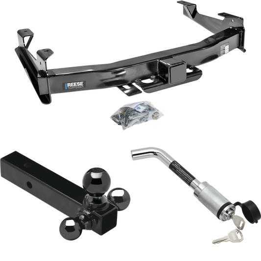 Se adapta al paquete de enganche de remolque GMC Sierra 2500 HD 2003-2007 con soporte de bola triple de 1-7/8" y 2" y 2-5/16" + bloqueo de enganche (para modelos (clásicos)) de Reese Towpower