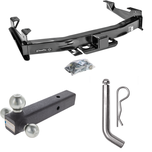 Fits 2001-2002 Chevrolet Silverado 2500 HD Trailer Hitch Tow PKG w/ Triple Ball Ball Mount 1-7/8" & 2" & 2-5/16" Trailer Balls + Pin/Clip By Draw-Tite