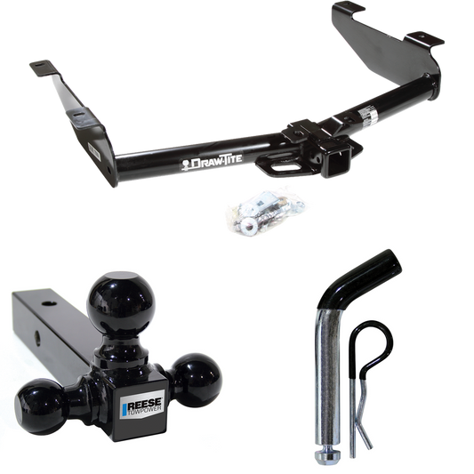 Fits 2003-2007 GMC Sierra 2500 HD Trailer Hitch Tow PKG w/ Triple Ball Ball Mount 1-7/8" & 2" & 2-5/16" Trailer Balls + Pin/Clip (For (Classic) Models) By Draw-Tite