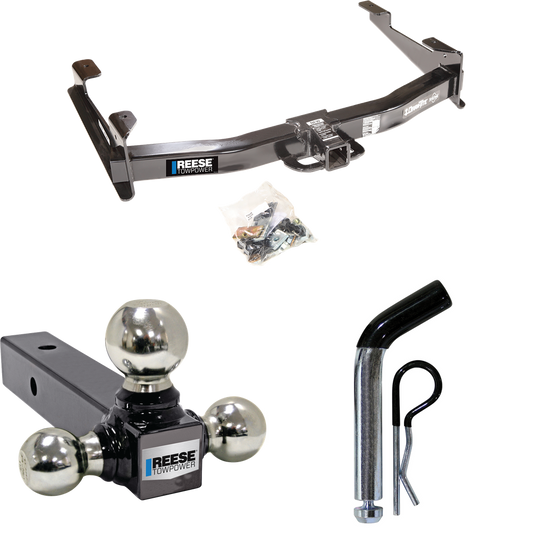 Fits 2003-2007 Chevrolet Silverado 3500 Trailer Hitch Tow PKG w/ Triple Ball Ball Mount 1-7/8" & 2" & 2-5/16" Trailer Balls + Pin/Clip (For (Classic) Models) By Reese Towpower