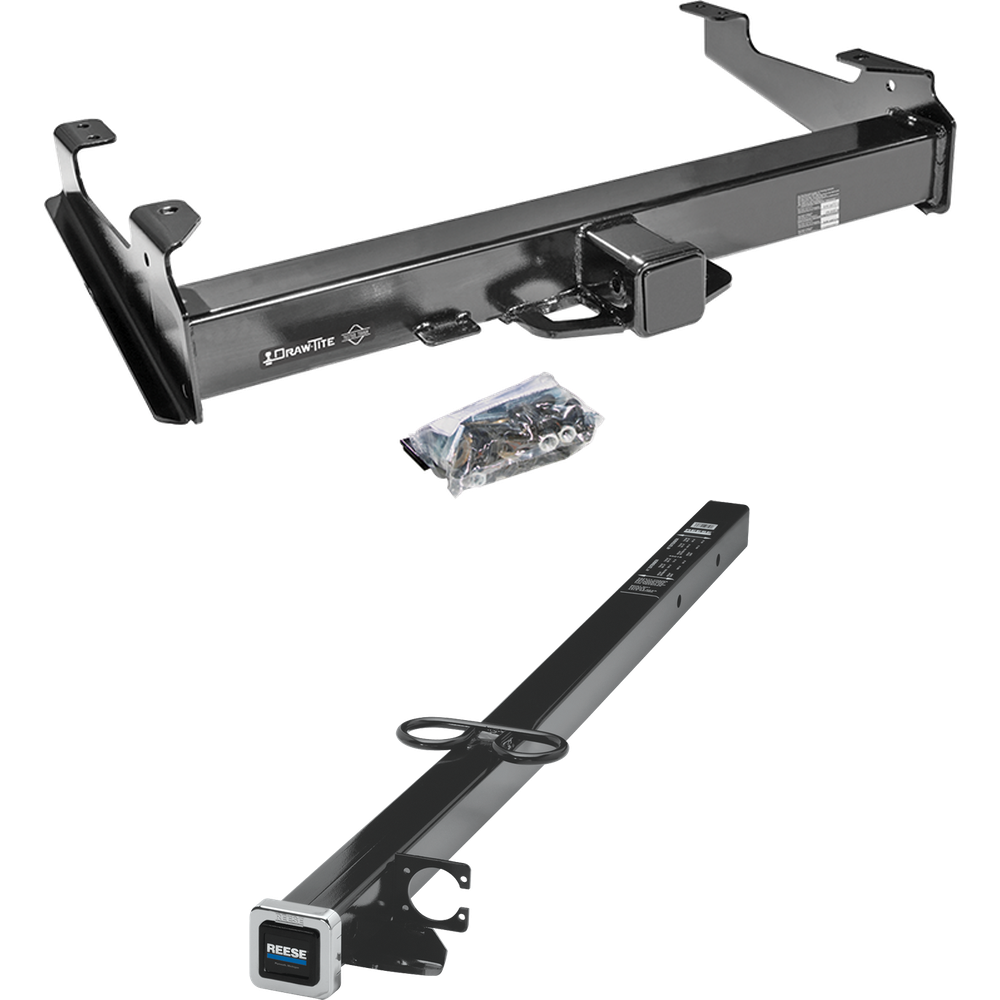 Fits 2003-2007 GMC Sierra 3500 Trailer Hitch Tow PKG w/ 2-1/2" to 2" Adapter 41" Length (For (Classic) Models) By Draw-Tite