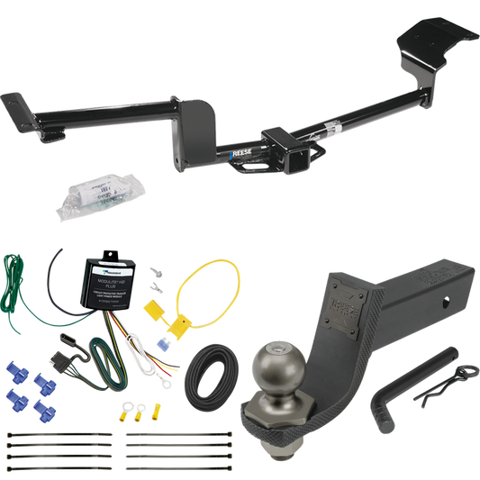 Se adapta al paquete de remolque con enganche para remolque Lincoln MKT 2010-2014 con cableado plano de 4 + kit de inicio táctico de enclavamiento con caída de 3-1/4" y bola de 2" de Reese Towpower