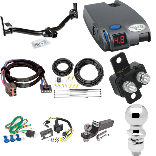 Se adapta al paquete de enganche de remolque Ford Explorer Sport Trac 2004-2005 con control de freno Tekonsha Primus IQ + adaptador BC Plug &amp; Play + cableado RV de 7 vías + soporte de bola y caída de 2" y 2-5/16" de Reese Towpower