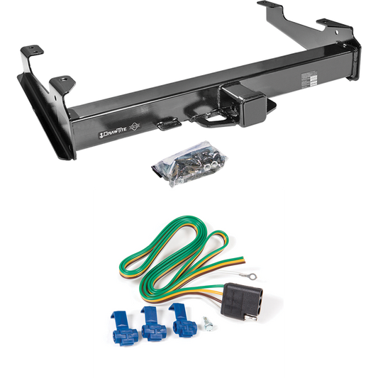 Fits 2001-2002 Chevrolet Silverado 2500 HD Trailer Hitch Tow PKG w/ 4-Flat Wiring Harness (For 8 ft. Bed Models) By Draw-Tite