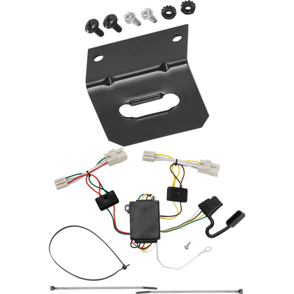 Fits 2011-2020 KIA Optima 4-Flat Vehicle End Trailer Wiring Harness + Wiring Bracket By Tekonsha