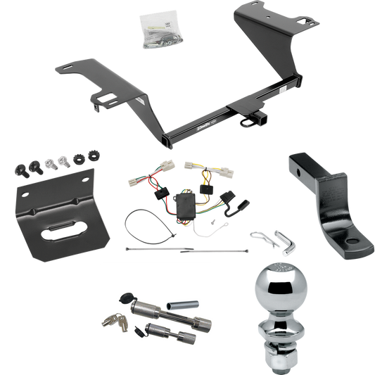 Fits 2011-2020 KIA Optima Trailer Hitch Tow PKG w/ 4-Flat Wiring Harness + Draw-Bar + 2" Ball + Wiring Bracket + Dual Hitch & Coupler Locks By Draw-Tite