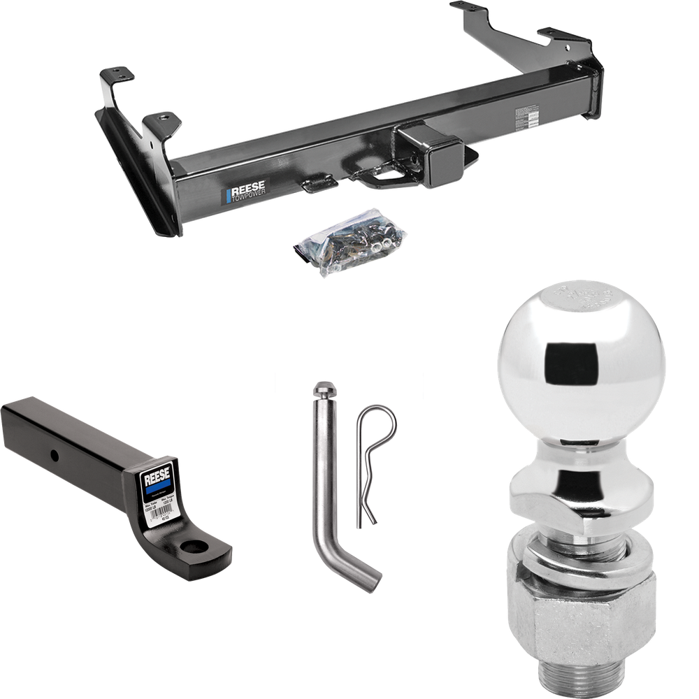 Fits 2003-2007 GMC Sierra 3500 Trailer Hitch Tow PKG w/ Ball Mount w/ 3" Drop + Pin/Clip + 2-5/16" Ball (For (Classic) Models) By Reese Towpower