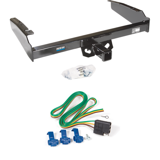 Fits 1980-1983 Ford F-100 Trailer Hitch Tow PKG w/ 4-Flat Wiring Harness (Excludes: w/Custom Fascia Models) By Reese Towpower