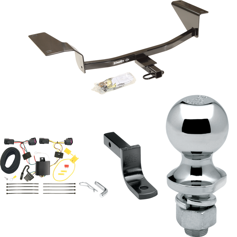 Se adapta al paquete de remolque con enganche de remolque Chevrolet Cruze 2016-2016 con arnés de cableado plano de 4 + barra de tracción + bola de 1-7/8" (para modelos limitados) de Draw-Tite