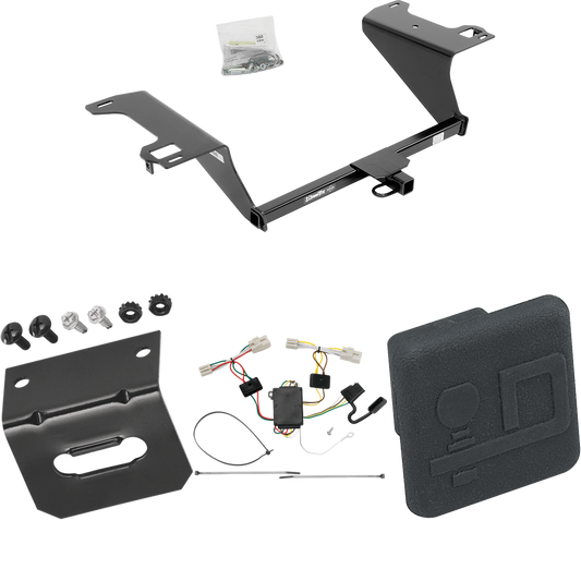 Fits 2011-2020 KIA Optima Trailer Hitch Tow PKG w/ 4-Flat Wiring Harness + Hitch Cover By Draw-Tite