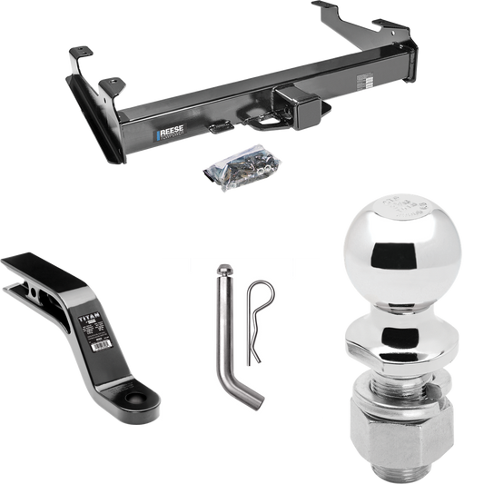 Fits 2003-2007 Chevrolet Silverado 2500 HD Trailer Hitch Tow PKG w/ Ball Mount w/ 5" Drop + Pin/Clip + 2-5/16" Ball (For (Classic), 8 ft. Bed Models) By Reese Towpower