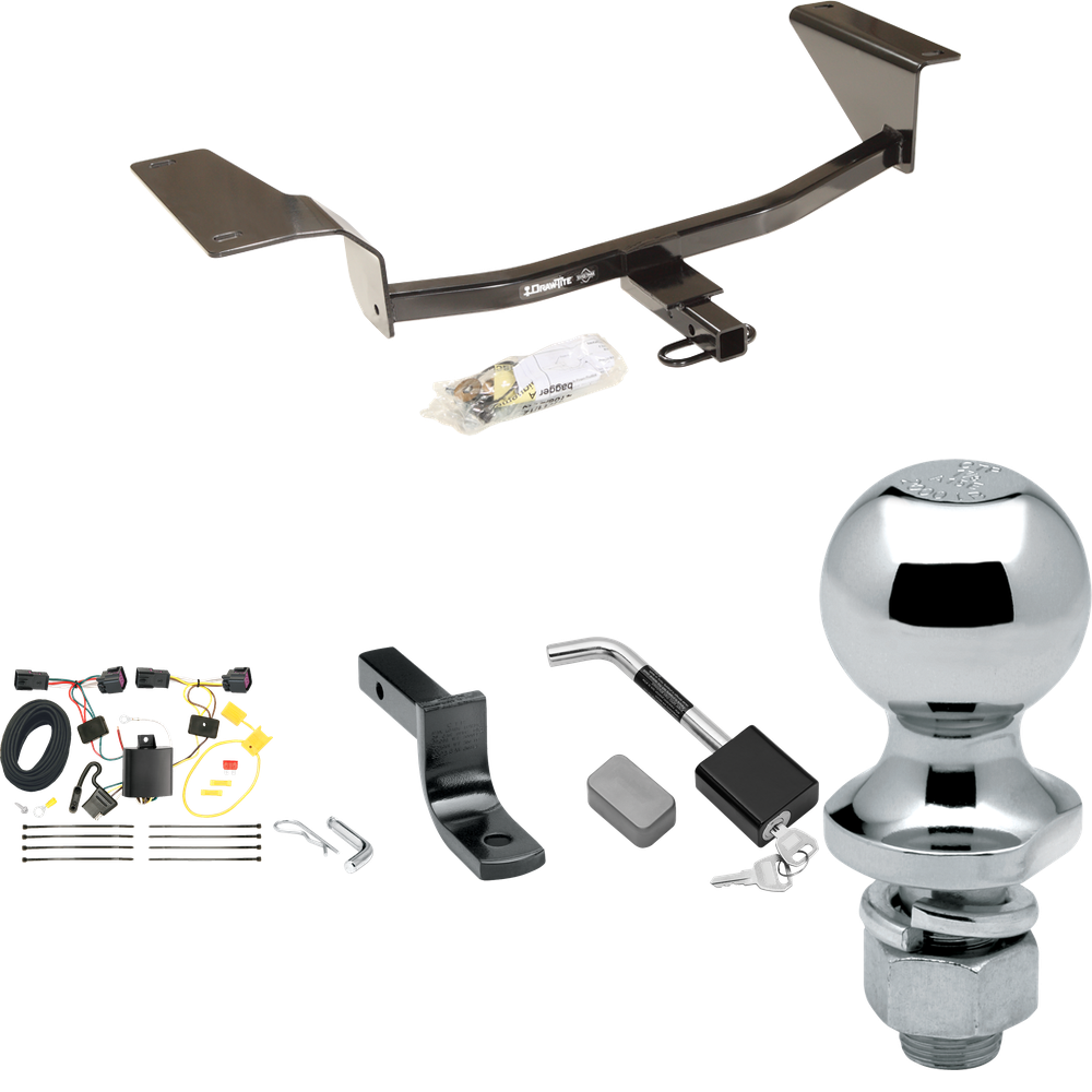 Se adapta al paquete de remolque con enganche para remolque Chevrolet Cruze 2016-2016 con arnés de cableado de 4 planos + barra de tracción + bola de 1-7/8" + bloqueo de enganche (para modelos limitados) de Draw-Tite