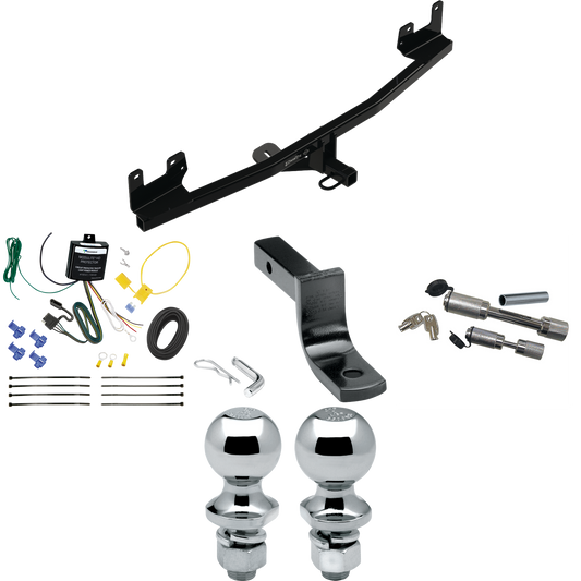 Se adapta al paquete de enganche de remolque KIA Rio 2020-2020 con arnés de cableado de 4 planos + barra de tracción + bola de 1-7/8" + 2" + enganche doble y cerraduras de acoplador (para modelos Hatchback) de Draw-Tite