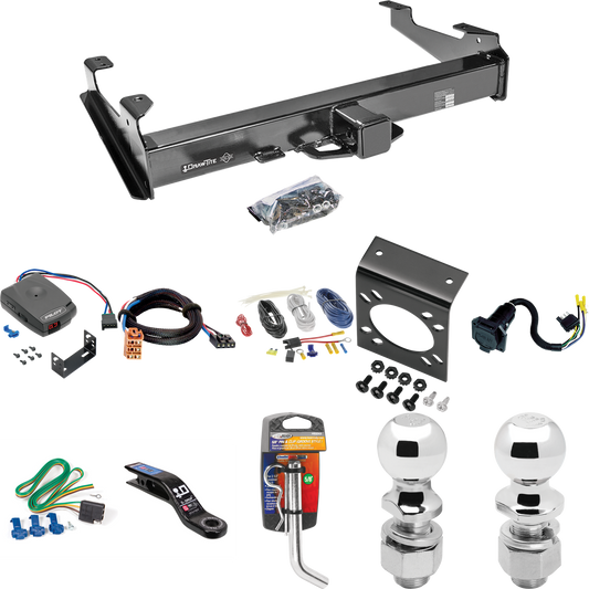 Fits 2003-2007 GMC Sierra 3500 Trailer Hitch Tow PKG w/ Pro Series Pilot Brake Control + Plug & Play BC Adapter + 7-Way RV Wiring + 2" & 2-5/16" Ball & Drop Mount (For (Classic) Models) By Draw-Tite