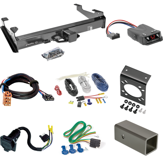 Fits 2003-2007 GMC Sierra 3500 Trailer Hitch Tow PKG w/ Tekonsha Brakeman IV Brake Control + Plug & Play BC Adapter + 7-Way RV Wiring (For (Classic) Models) By Draw-Tite