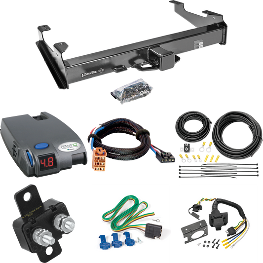 Fits 2003-2007 GMC Sierra 3500 Trailer Hitch Tow PKG w/ Tekonsha Primus IQ Brake Control + Plug & Play BC Adapter + 7-Way RV Wiring (For (Classic) Models) By Draw-Tite